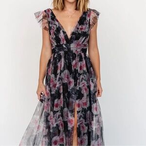 NWT Baltic Born Carmine Maxi Dress | Black Floral